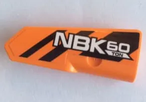 Technic, Panel Fairing #21 Very Small Smooth, Side B with 'NBK60 TON' and Black Stripes Pattern (Sticker) - Set 42062