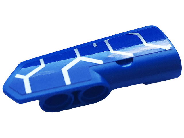 Technic, Panel Fairing #21 Very Small Smooth, Side B with Silver Race Pattern (Sticker) - Set 42123