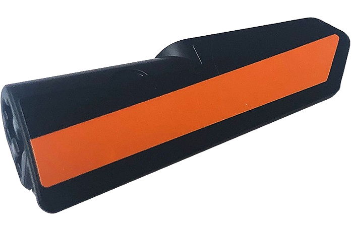 Technic, Panel Fairing #21 Very Small Smooth, Side B with Orange Stripe on Black Background Pattern (Sticker) - Set 42141