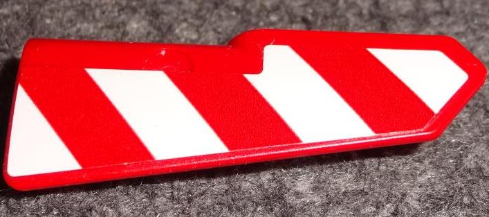 Technic, Panel Fairing #21 Very Small Smooth, Side B with Red and White Danger Stripes Pattern (Sticker) - Set 42075