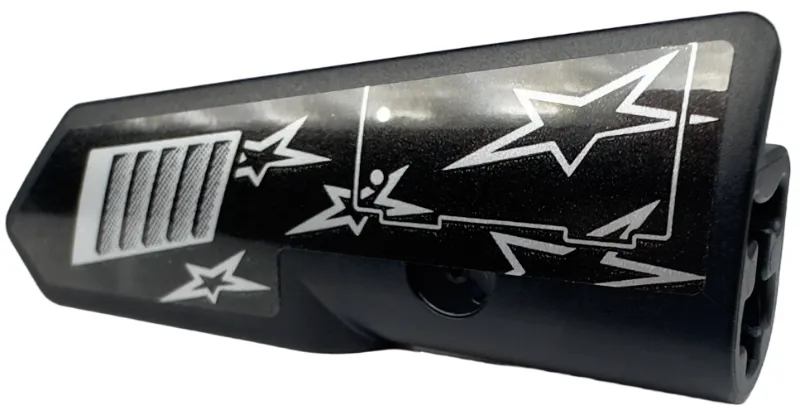 Technic, Panel Fairing #21 Very Small Smooth, Side B with Silver Air Vent, Hatch and 5 Stars Pattern (Sticker) - Set 42153