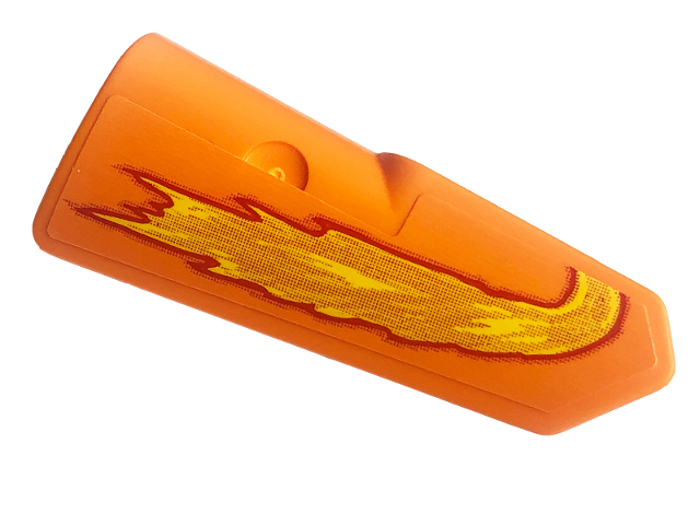 Technic, Panel Fairing #21 Very Small Smooth, Side B with Yellow Flames Pattern (Sticker) - Set 42135