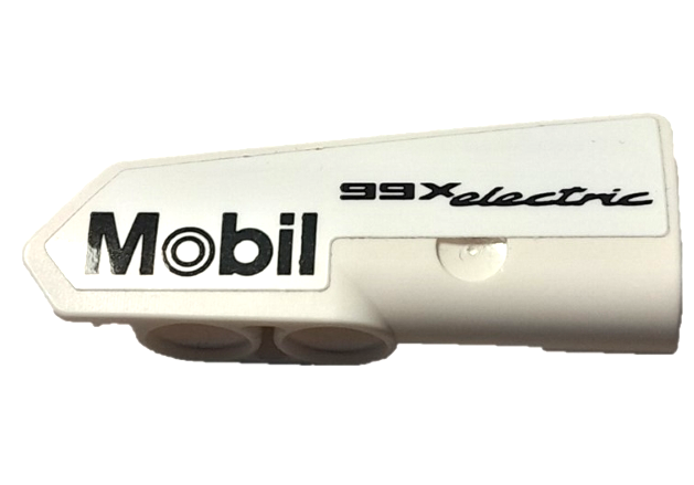 Technic, Panel Fairing #21 Very Small Smooth, Side B with Black Mobil Logo and '99X electric' Pattern (Sticker) - Set 42137