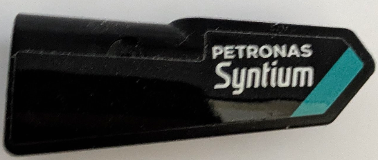 Technic, Panel Fairing #21 Very Small Smooth, Side B with White 'PETRONAS Syntium' and Dark Turquoise Stripe Pattern (Sticker) - Set 42165