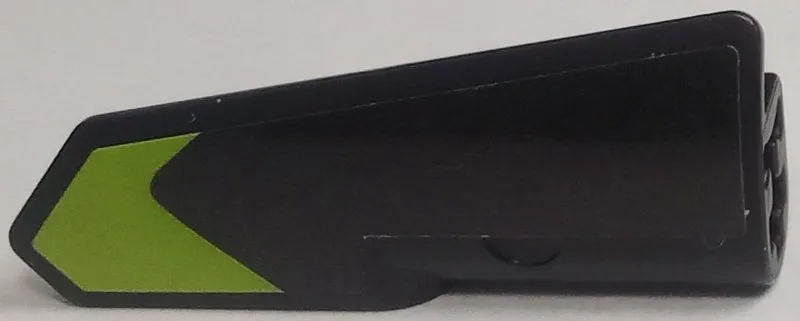 Technic, Panel Fairing #21 Very Small Smooth, Side B with Lime Corner Stripe Pattern (Sticker) - Set 42138