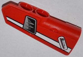 Technic, Panel Fairing #22 Very Small Smooth, Side A with White Line, Air Intake and Runwell Acellerators Pattern (Sticker) - Set 42011