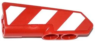 Technic, Panel Fairing #22 Very Small Smooth, Side A with Red and White Danger Stripes Pattern Model Right Side (Sticker) - Set 42008