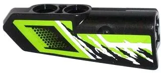 Technic, Panel Fairing #22 Very Small Smooth, Side A with Air Intake and Black and White Splatters Pattern (Sticker) - Set 42021