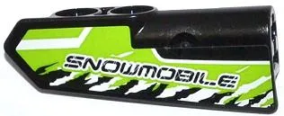 Technic, Panel Fairing #22 Very Small Smooth, Side A with 'SNOWMOBILE' and Black and White Splatters Pattern (Sticker) - Set 42021