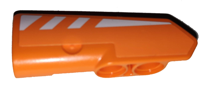 Technic, Panel Fairing #22 Very Small Smooth, Side A with White Stripes on Black Background Pattern (Sticker) - Set 42038