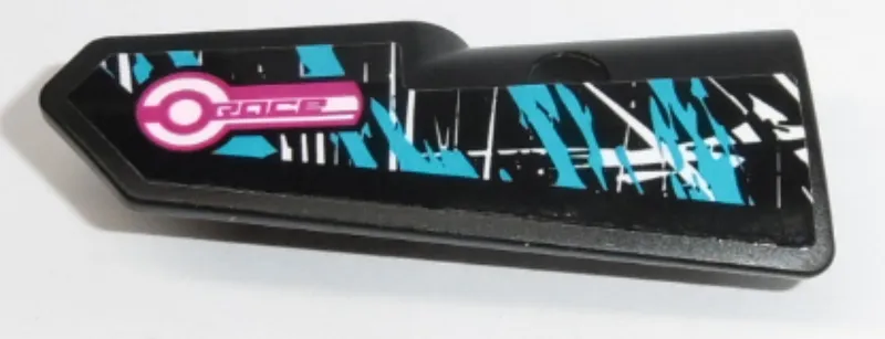 Technic, Panel Fairing #22 Very Small Smooth, Side A with 'RACE', Blue and White Splotches Pattern (Sticker) - Set 42095