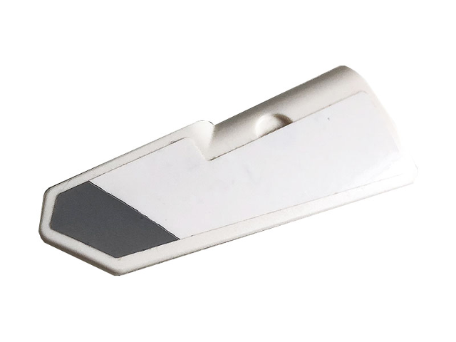 Technic, Panel Fairing #22 Very Small Smooth, Side A with Dark Bluish Gray Stripe and White Background Pattern (Sticker) - Set 42096