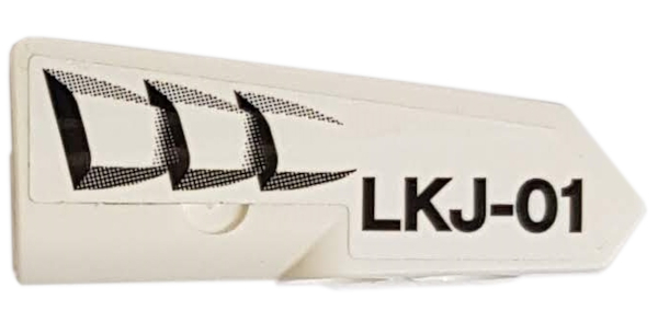 Technic, Panel Fairing #22 Very Small Smooth, Side A with Air Intake and 'LKJ-01' Pattern (Sticker) - Set 42057