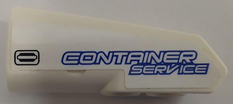 Technic, Panel Fairing #22 Very Small Smooth, Side A with 'CONTAINER SERVICE' Pattern (Sticker) - Set 42062