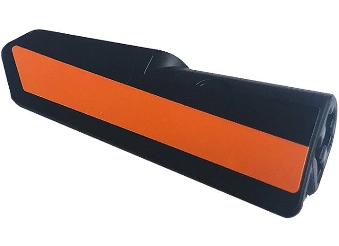 Technic, Panel Fairing #22 Very Small Smooth, Side A with Orange Stripe on Black Background Pattern (Sticker) - Set 42141