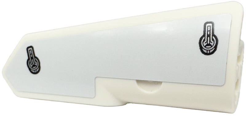 Technic, Panel Fairing #22 Very Small Smooth, Side B with 2 Black and Silver Latches Pattern (Sticker) - Set 42153