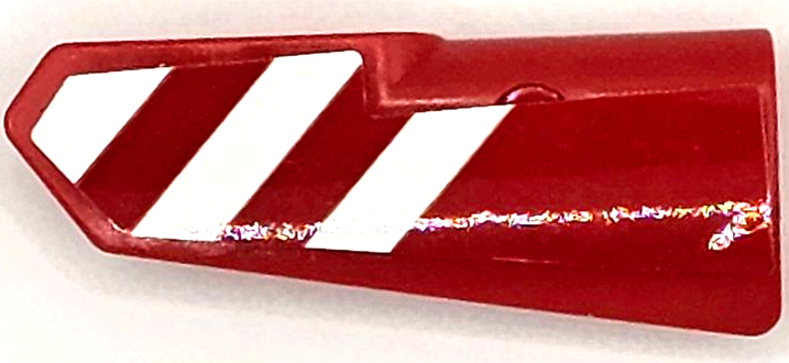 Technic, Panel Fairing #22 Very Small Smooth, Side A with Red and White Danger Stripes Pattern (Sticker) - Set 42098