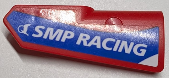 Technic, Panel Fairing #22 Very Small Smooth, Side A with White 'SMP RACING' on Blue Stripe Pattern (Sticker) - Set 42125