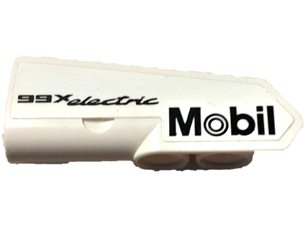 Technic, Panel Fairing #22 Very Small Smooth, Side A with Black Mobil Logo and '99X electric' Pattern (Sticker) - Set 42137