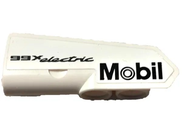 Technic, Panel Fairing #22 Very Small Smooth, Side A with Black Mobil Logo and '99X electric' Pattern (Sticker) - Set 42137