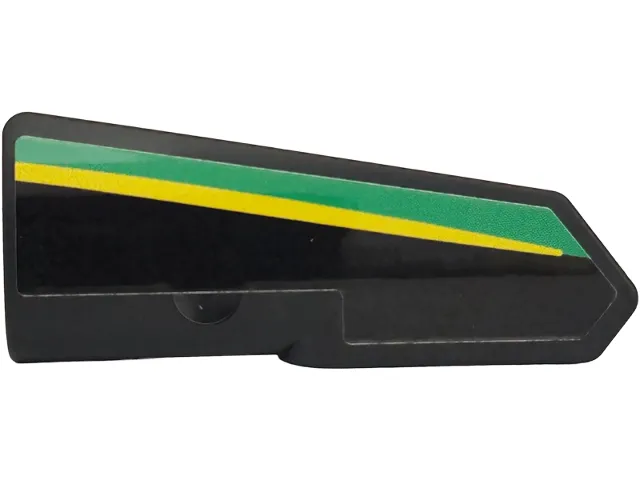 Technic, Panel Fairing #22 Very Small Smooth, Side A with Green and Yellow Stripes Pattern (Sticker) - Set 42240