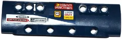 Technic, Panel Curved 11 x 3 with 10 Pin Holes through Panel Surface with White Stripe and Sponsor Logos Pattern Left (Stickers) - Set 42033