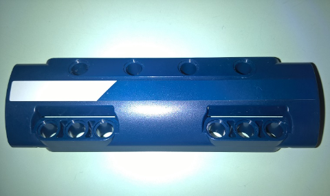 Technic, Panel Curved 11 x 3 with 10 Pin Holes through Panel Surface with White Stripe Pattern Model Right Side (Sticker) - Set 41999