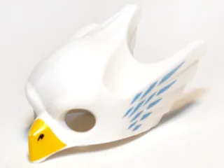 Minifigure, Headgear Mask Bird / Eagle with Yellow Beak and Medium Blue Feathers Pattern
