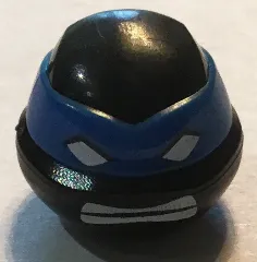 Minifigure, Head, Modified Ninja Turtle with Blue Mask and Teeth Pattern (Shadow Leonardo)