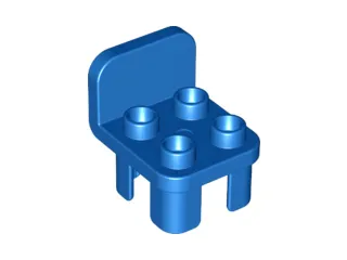 Duplo, Furniture Chair with 4 Studs and Rounded Back
