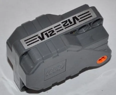 Pullback Motor 6 x 5 x 3 with Black Stripes and 'V12' Pattern (Sticker) - Set 42011