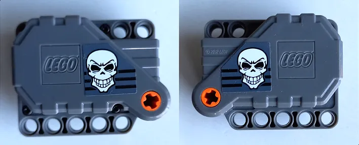 Pullback Motor 6 x 5 x 3 with White Skull and Black Stripes Pattern on Both Sides (Stickers) - Set 42106