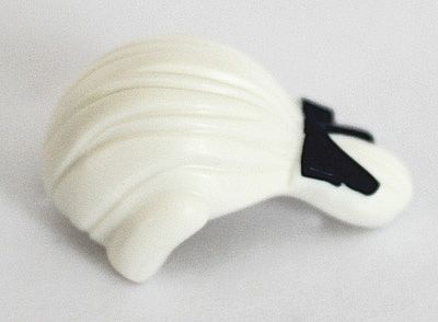 Minifigure, Hair Long Tied Back with Dark Blue Ribbon Pattern