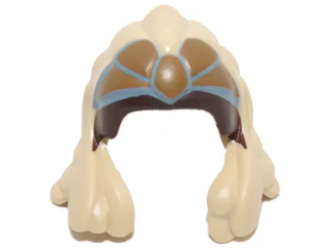 Minifigure, Headgear Headdress SW Tholoth with Dark Tan, Blue and Brown Pattern