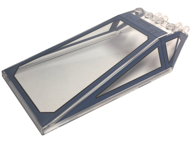 Windscreen 12 x 6 x 2 with Locking Dual 2 Fingers Hinge with SW T-65 X-wing Starfighter Pattern