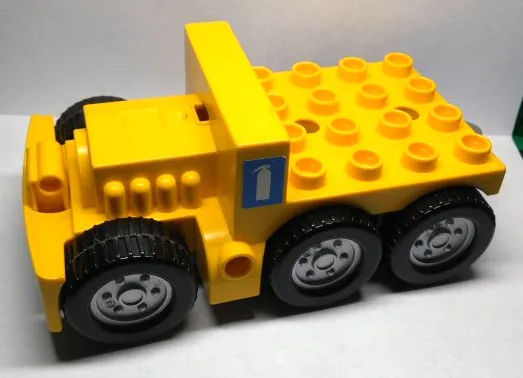 Duplo Truck Semi-Tractor Chassis with Fire Extinguisher and Headlights Pattern (Stickers) - Set 7844