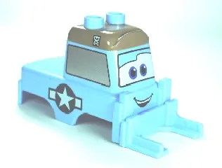 Duplo Car Body Forklift Truck with Disney Planes Dottie Pattern