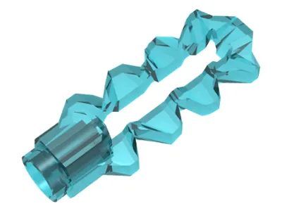 Minifigure, Weapon Sword, Double Blade Serrated with Bar Holder