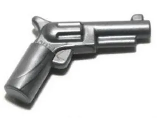 Minifigure, Weapon Gun, Pistol Revolver - Small Barrel