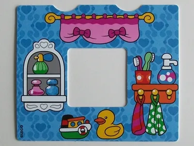 Plastic Duplo Wallpaper with Bathroom Interior Pattern (fits inside 11335)