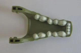 Large Figure Head Modified Chima Crocodile Jaw Lower with Teeth Pattern