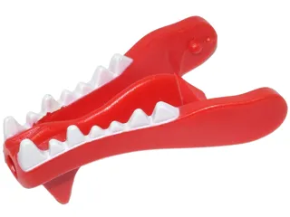 Dragon Head (Castle) Jaw Lower with Round Hole on Front with White Teeth Pattern