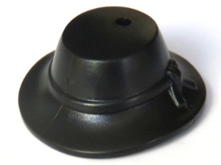 Minifigure, Headgear Hat, Wide Brim Down with Knotted Band