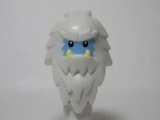 Minifigure, Head, Modified Yeti, Shaggy Hair with Bright Light Blue Face and Bright Light Yellow Teeth Pattern