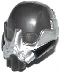 Minifigure, Headgear Helmet Space with Breathing Mask and Black and Silver Markings Pattern