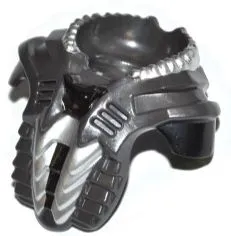 Minifigure Armor Space with Shoulder Protection and Breastplate with Black and Silver Markings Pattern