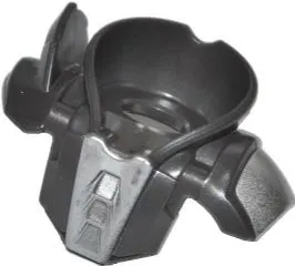 Minifigure Armor Space with Shoulder Protection and Spike on Right Shoulder with Silver Shoulder Pad and Chest Plate Pattern