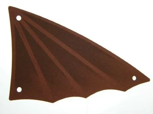 Cloth Sail Triangular 12 x 21 with Winged Edge and Dark Brown Pattern