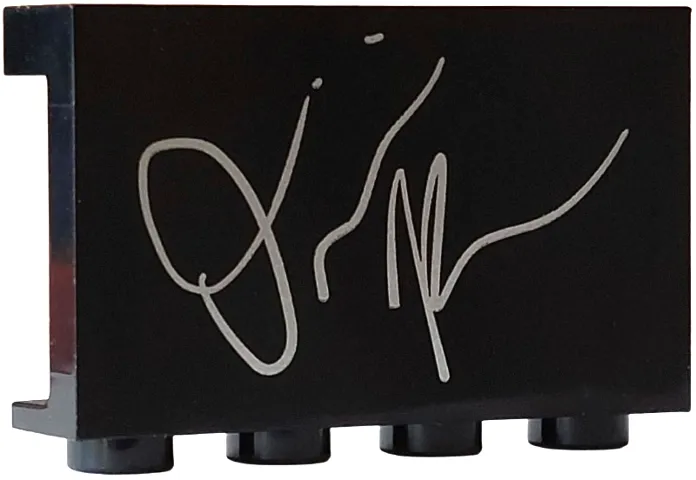 Panel 1 x 4 x 2 with Side Supports - Hollow Studs with Silver Olivia Rodrigo's Signature Pattern