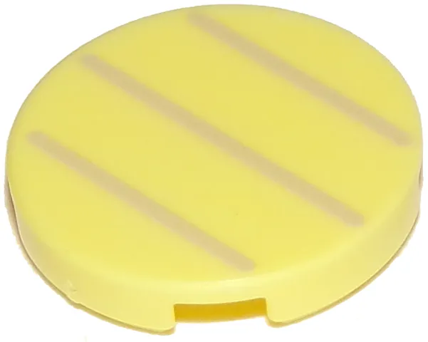 Tile, Round 2 x 2 with Bottom Stud Holder with 3 Tan Lines Pattern (Super Mario Boomerang Bro / Fire Bro / Hammer Bro / Ice Bro / Koopa Troopa / Lakitu / Paratroopa Stomach)
